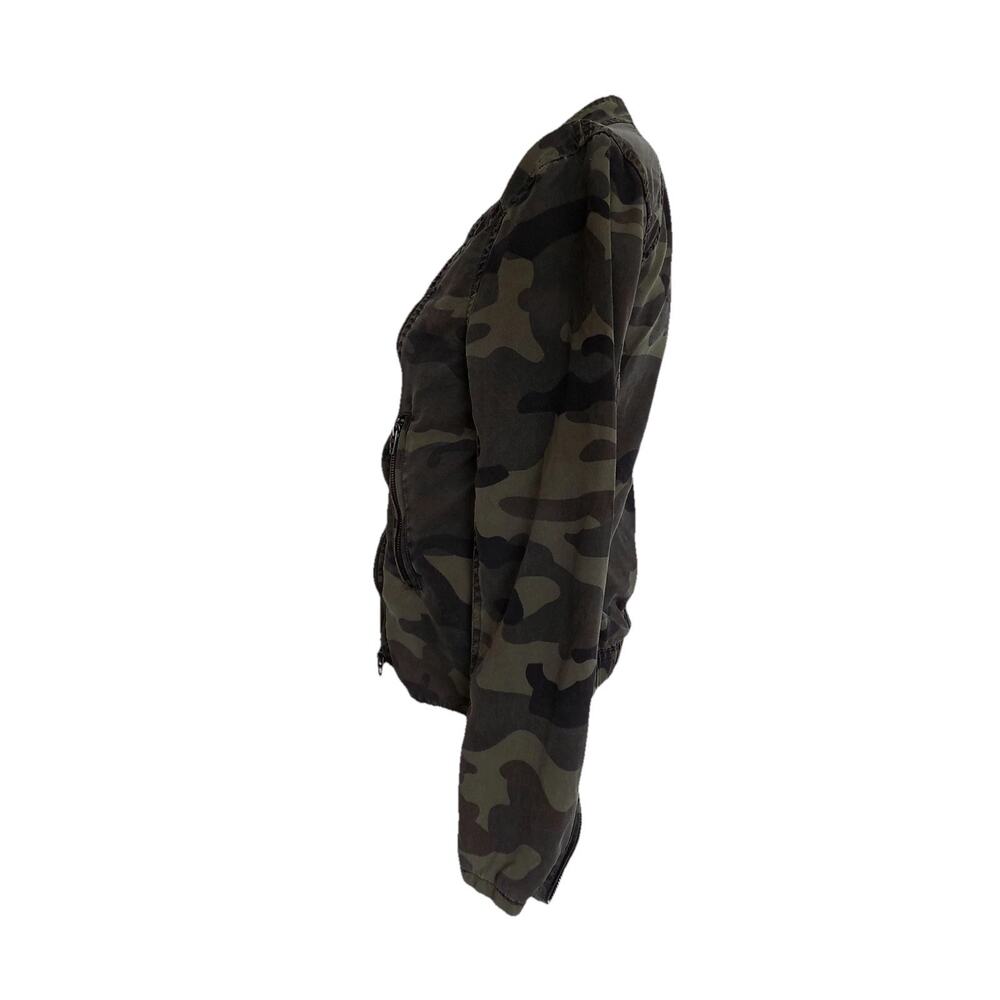 BLANK NYC green camouflage jacket moto military size Small - Picture 3 of 9